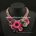 2015 newest design trendy colorful flower women's boho wholesale necklace